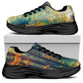 Autumn Forest Print Black Chunky Shoes