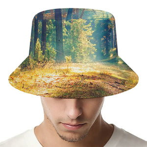 Autumn Forest Print Bucket Hat