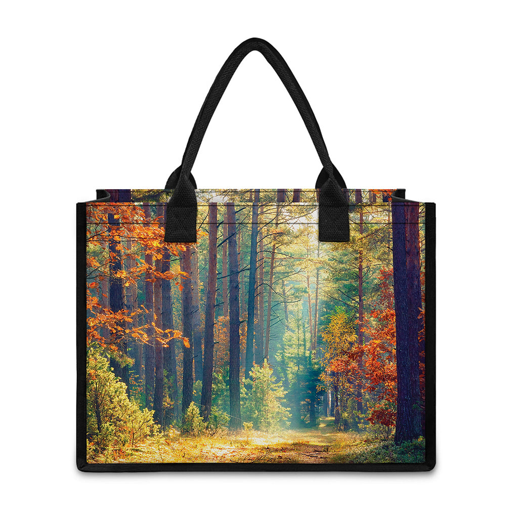 Autumn Forest Print Canvas Tote Bag