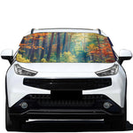 Autumn Forest Print Car Windshield Snow Cover