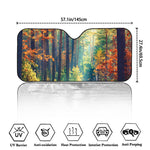 Autumn Forest Print Car Windshield Sun Shade