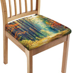 Autumn Forest Print Chair Cushion Cover