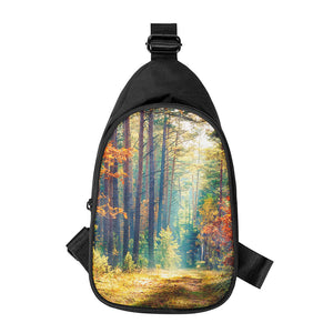 Autumn Forest Print Chest Bag