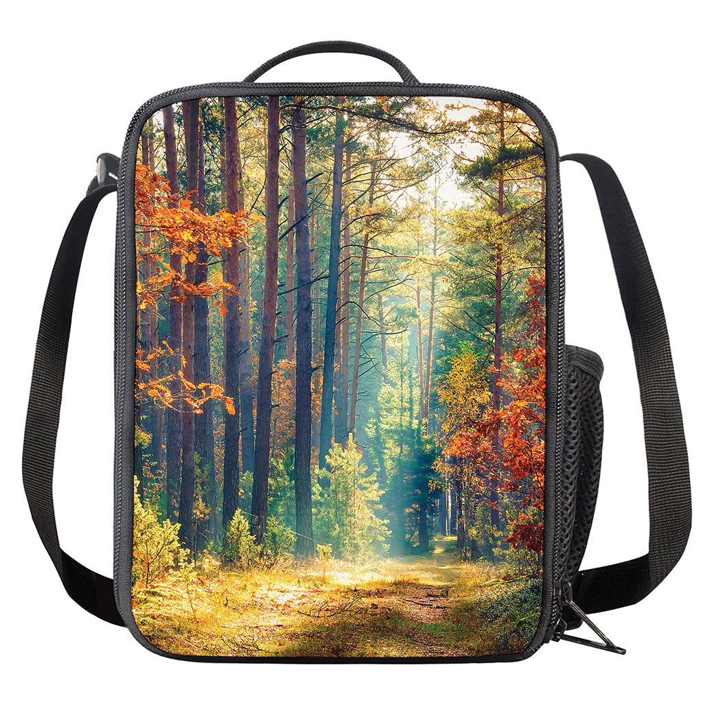Autumn Forest Print Crossbody Lunch Bag