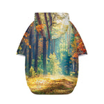 Autumn Forest Print Dog Zip Up Hoodie