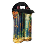 Autumn Forest Print Double Neoprene Wine Tote