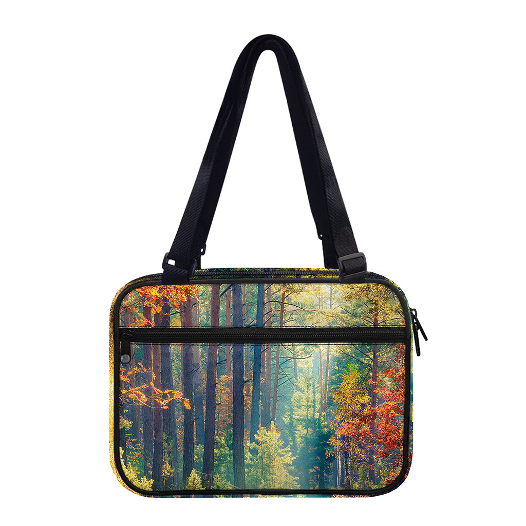 Autumn Forest Print Double Strap Bible Bag