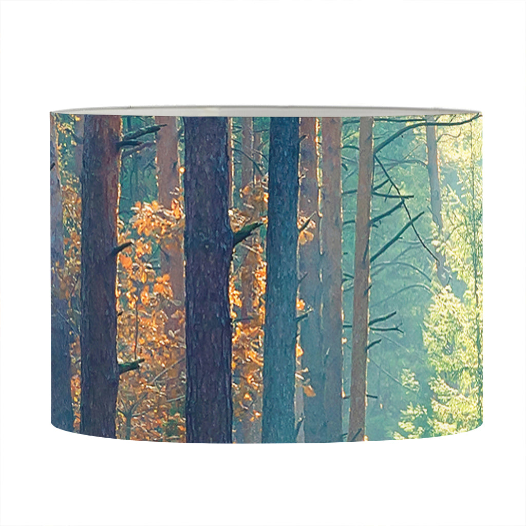 Autumn Forest Print Drum Lamp Shade