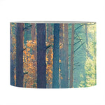 Autumn Forest Print Drum Lamp Shade