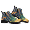 Autumn Forest Print Flat Ankle Boots