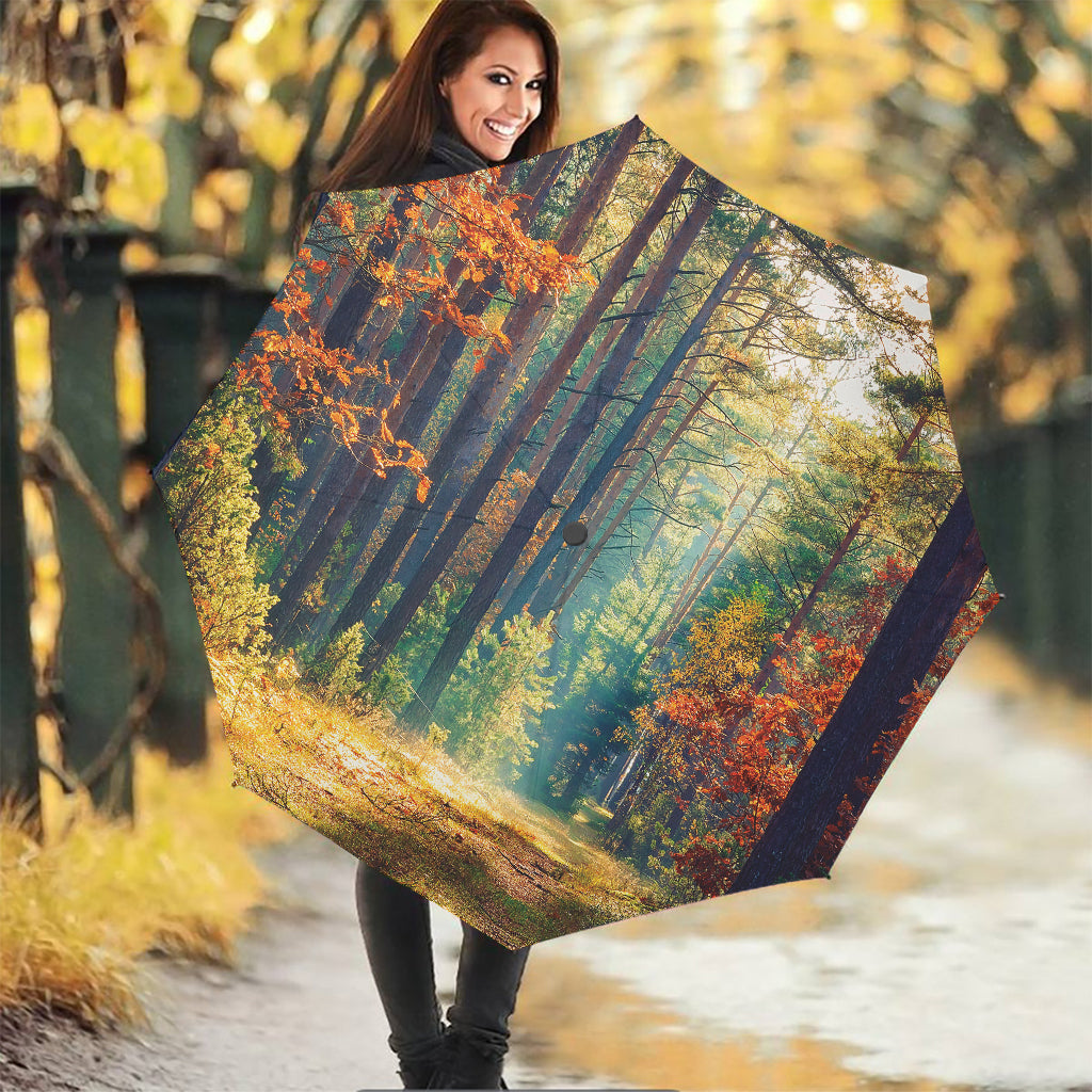 Autumn Forest Print Foldable Umbrella