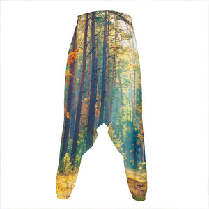 Autumn Forest Print Hammer Pants