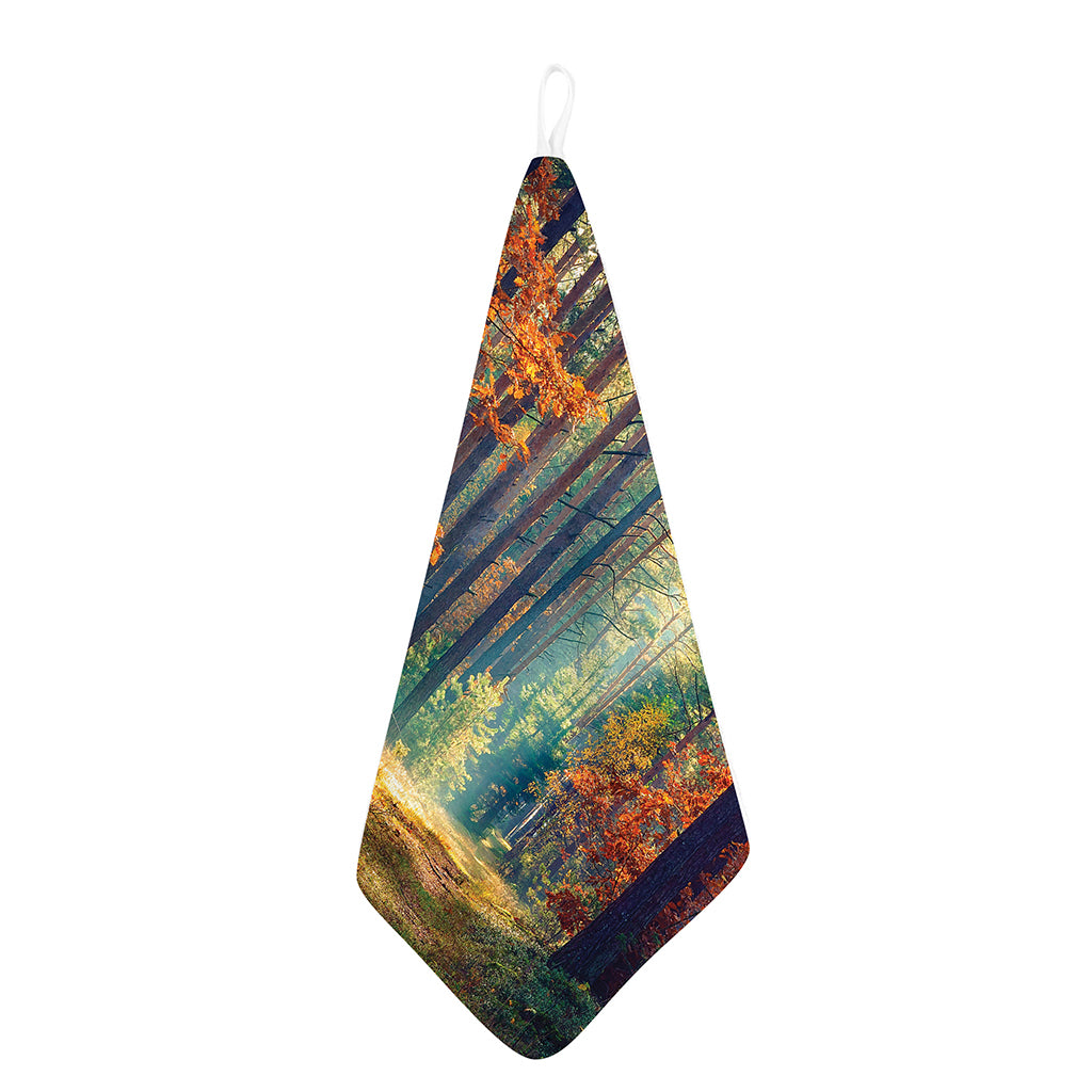 Autumn Forest Print Hand Towel