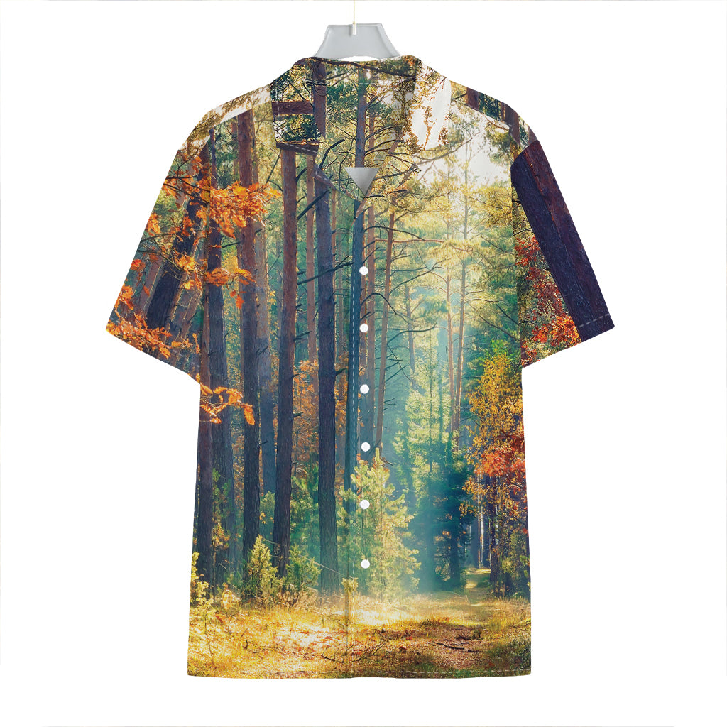 Autumn Forest Print Hawaiian Shirt