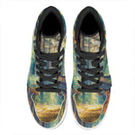 Autumn Forest Print High Top Leather Sneakers