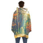 Autumn Forest Print Hoodie Blanket