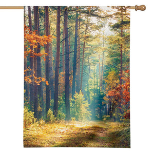 Autumn Forest Print House Flag