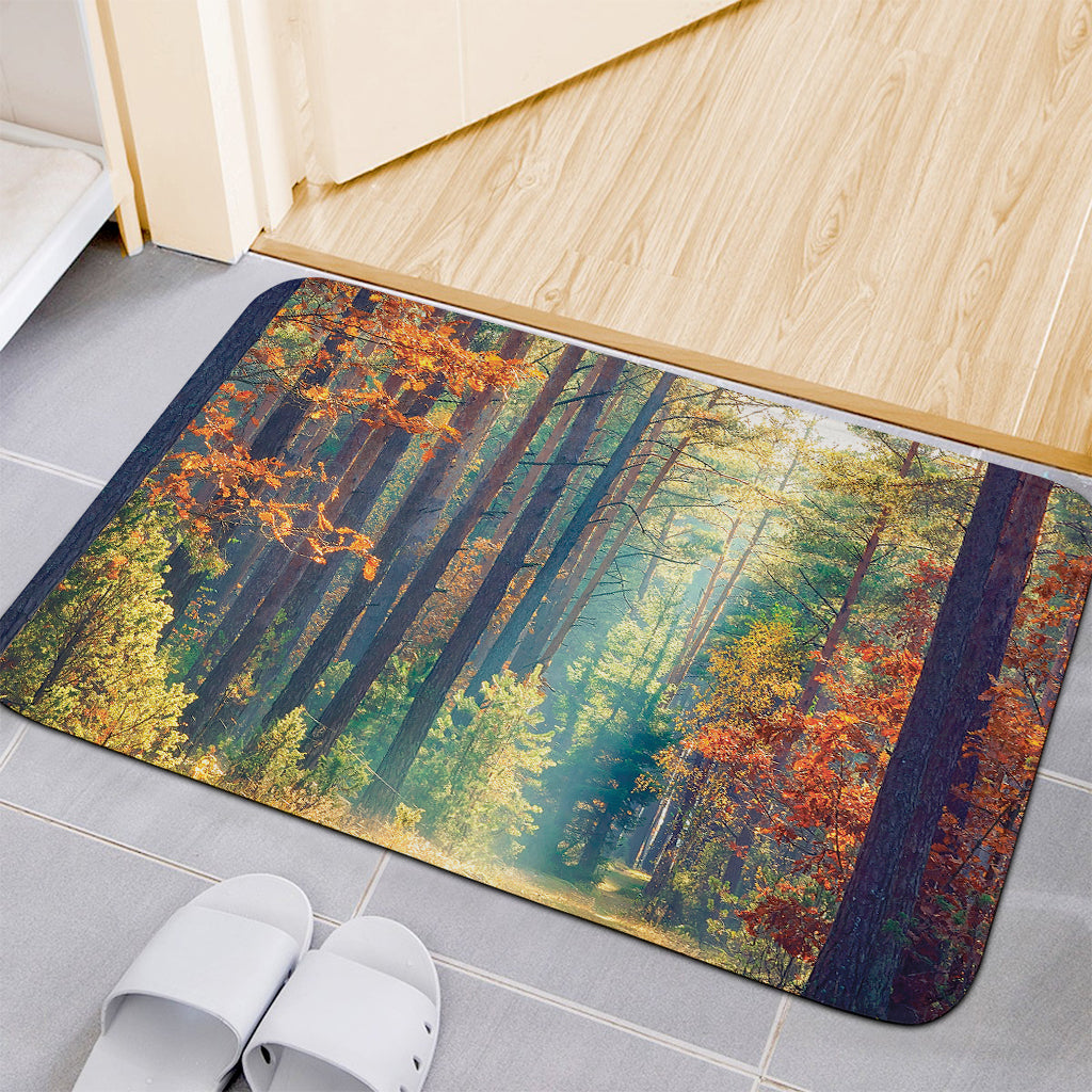 Autumn Forest Print Indoor Door Mat