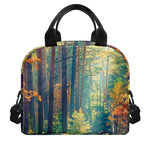 Autumn Forest Print Insulated Lunch Bag