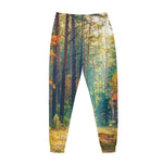 Autumn Forest Print Jogger Pants