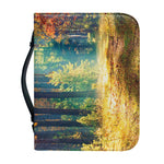 Autumn Forest Print Leather Bible Cover
