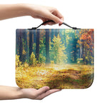 Autumn Forest Print Leather Bible Cover