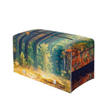 Autumn Forest Print Leather Tissue Box Cover
