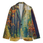 Autumn Forest Print Men's Blazer