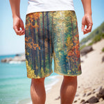 Autumn Forest Print Men's Cargo Shorts