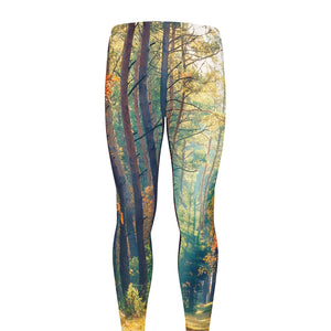 Autumn Forest Print Men's leggings