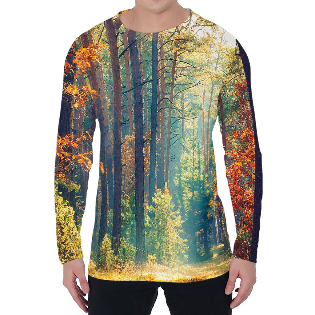 Autumn Forest Print Men's Long Sleeve T-Shirt