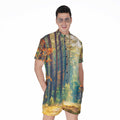 Autumn Forest Print Men's Romper