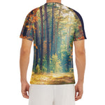 Autumn Forest Print Men's Short Sleeve Rash Guard