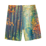 Autumn Forest Print Men's Sports Shorts