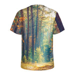 Autumn Forest Print Men's Sports T-Shirt