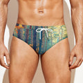 Autumn Forest Print Men's Swim Briefs