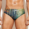 Autumn Forest Print Men's Swim Briefs