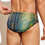 Autumn Forest Print Men's Swim Briefs