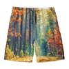 Autumn Forest Print Men's Swim Trunks