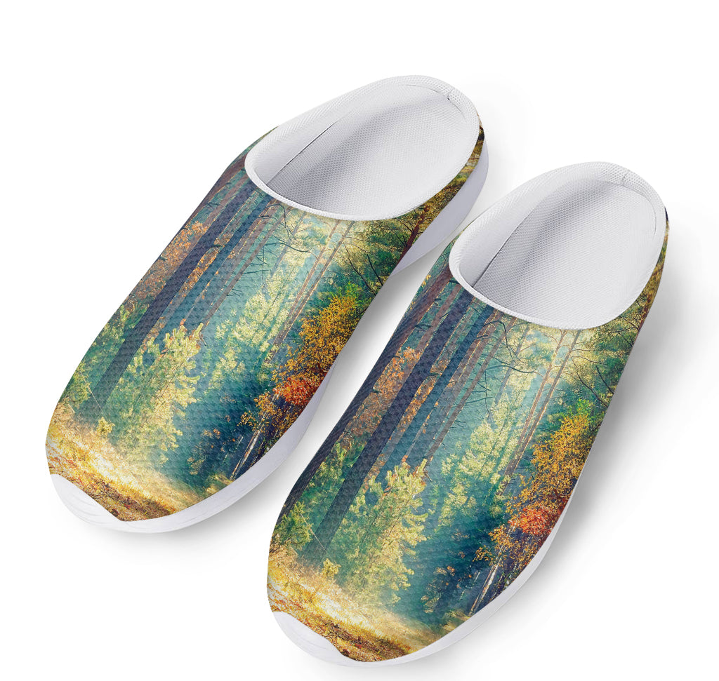 Autumn Forest Print Mesh Casual Shoes