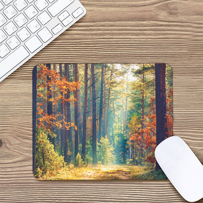 Autumn Forest Print Mouse Pad