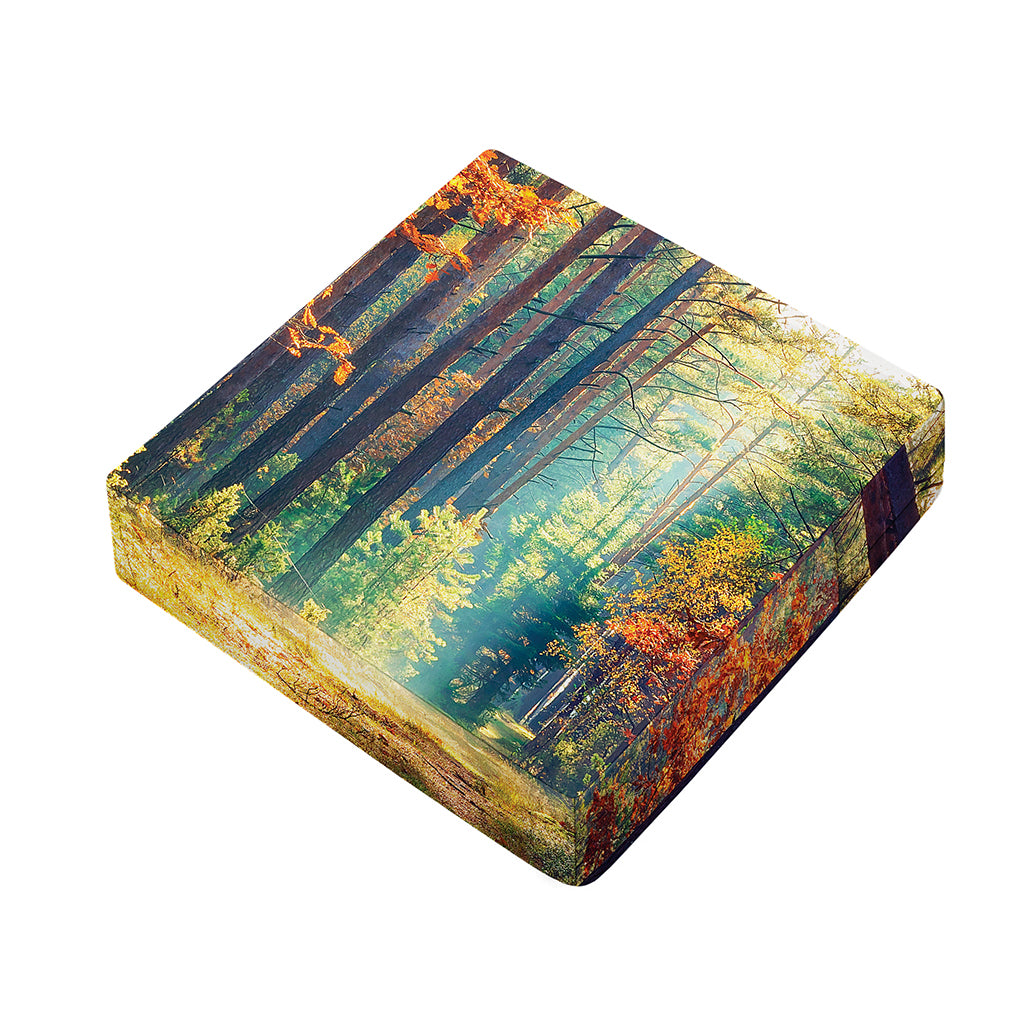 Autumn Forest Print Outdoor Seat Cushion Cover
