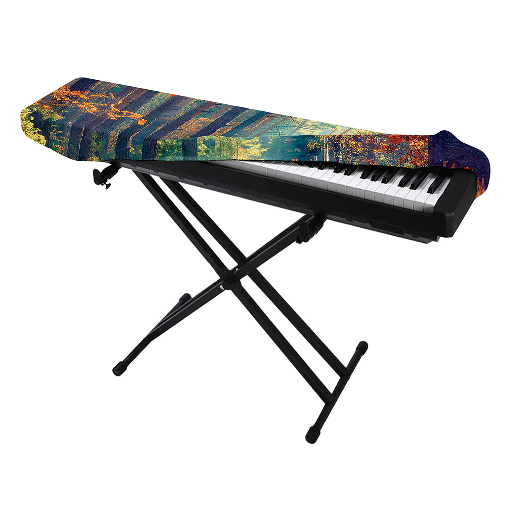 Autumn Forest Print Piano Keyboard Cover