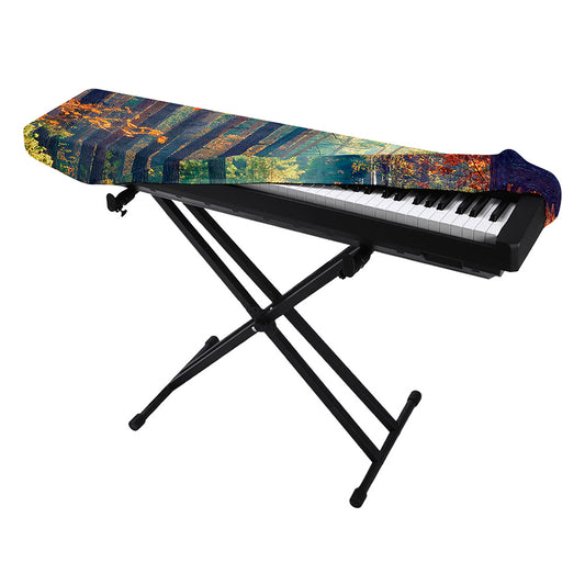 Autumn Forest Print Piano Keyboard Cover