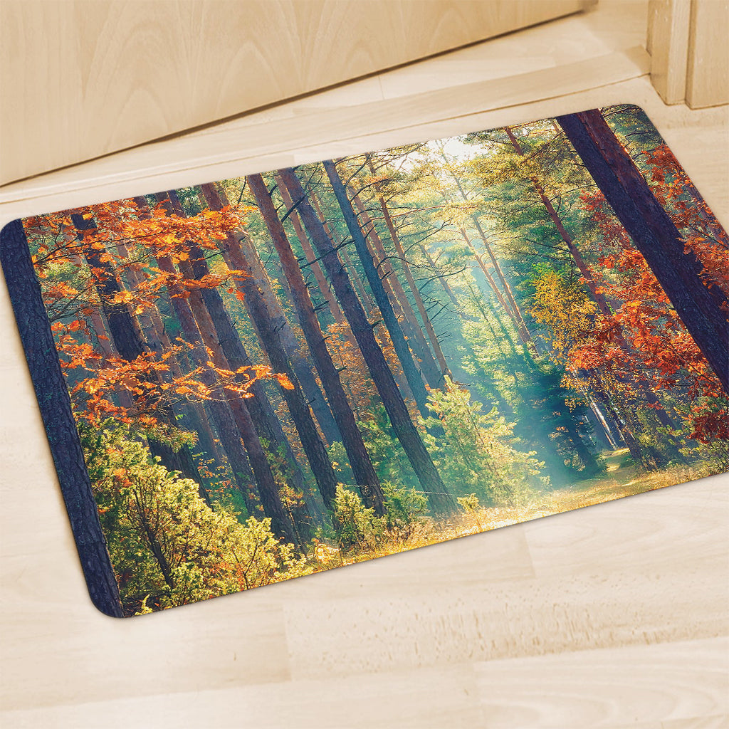 Autumn Forest Print Polyester Doormat