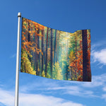 Autumn Forest Print Polyester Flag