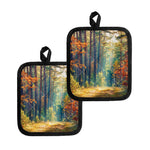 Autumn Forest Print Pot Holders
