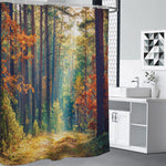 Autumn Forest Print Premium Shower Curtain