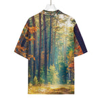 Autumn Forest Print Rayon Hawaiian Shirt