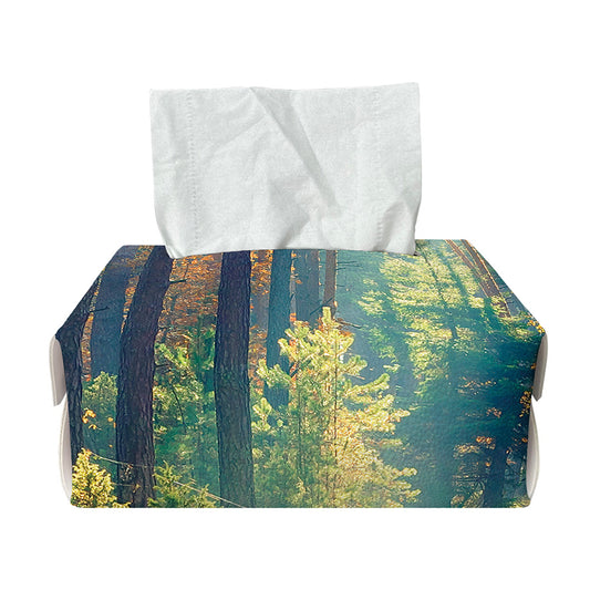 Autumn Forest Print Rectangle Tissue Box Cover